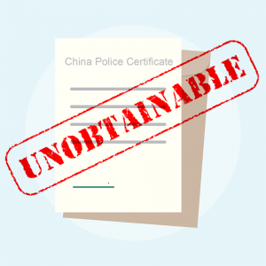 Document titled China police certificate